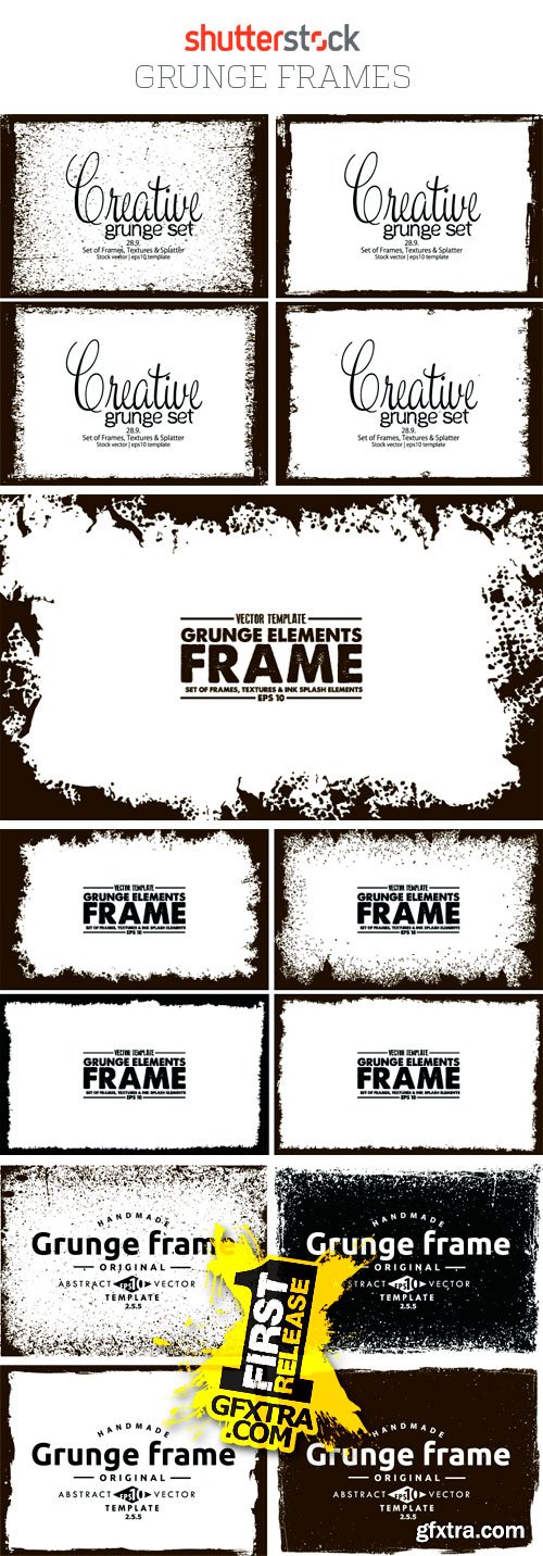 Amazing SS - Grunge Frames, 25xEPS