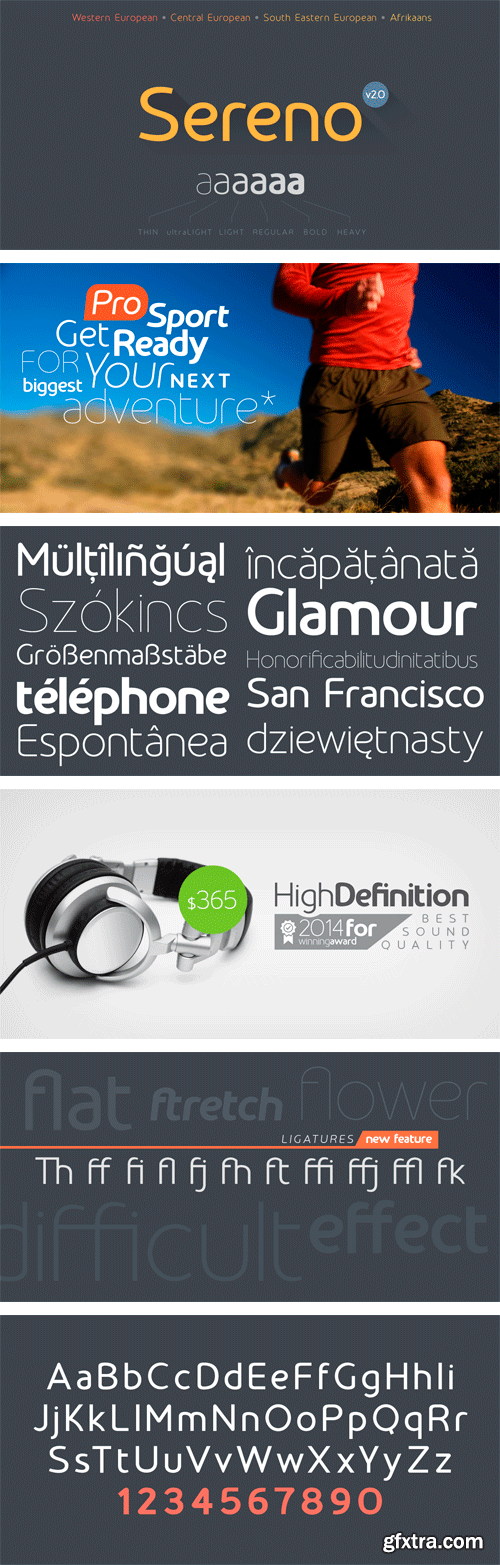 Sereno Font Family - 12 Fonts $349