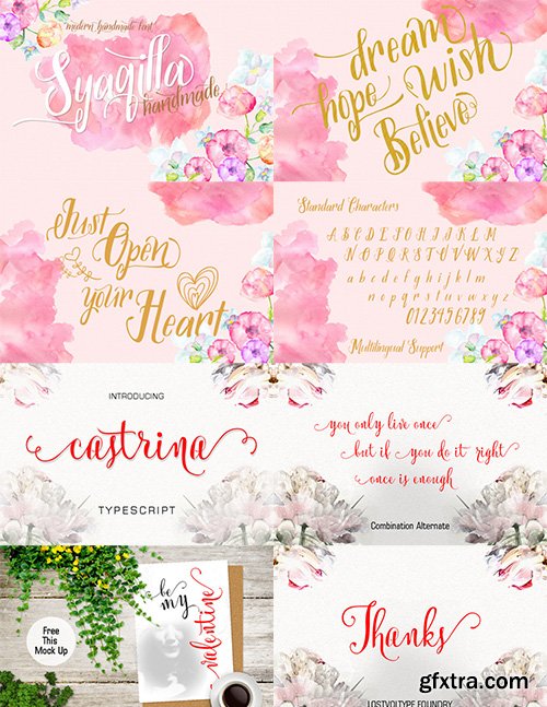 Hands Fonts Bundle