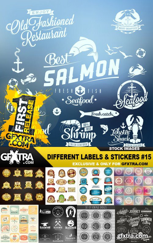 Different Labels &amp; Stickers #15 - 25 Vector