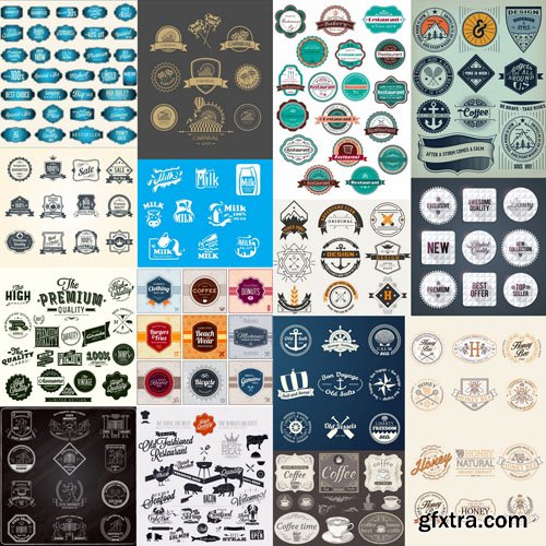 Different Labels &amp; Stickers #15 - 25 Vector