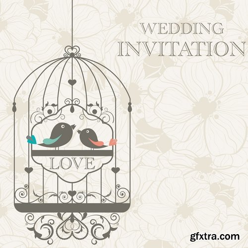 Collection various birds in a cage vector image 25 Eps