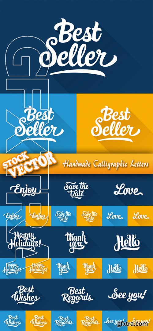 Stock Vector - Handmade Calligraphic Letters