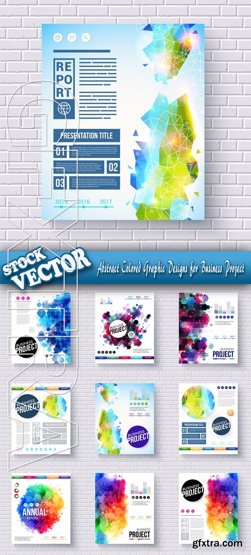 Stock Vector - Abstract Colored Graphic Designs for Business Project