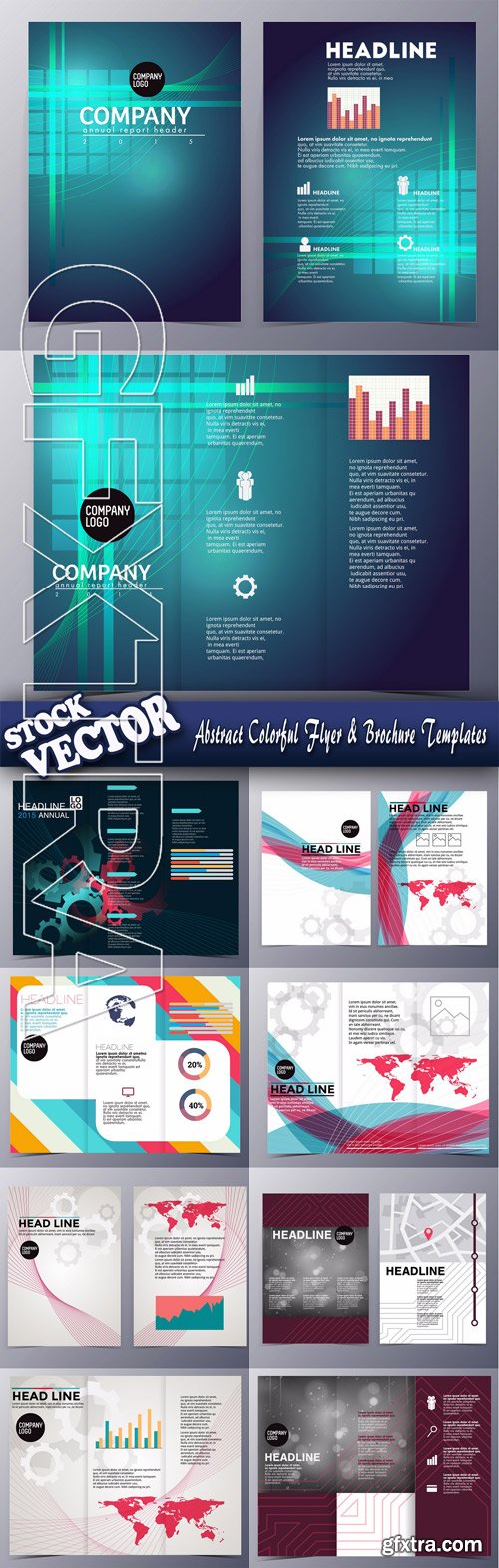 Stock Vector - Abstract Colorful Flyer & Brochure Templates
