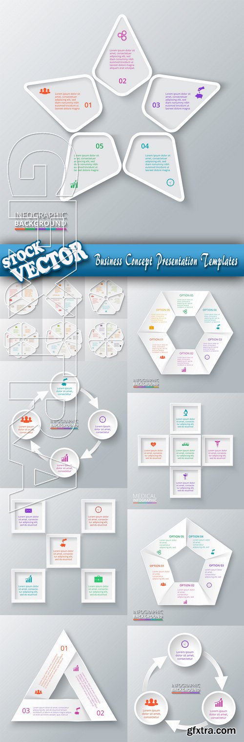 Stock Vector - Business Concept Presentation Templates