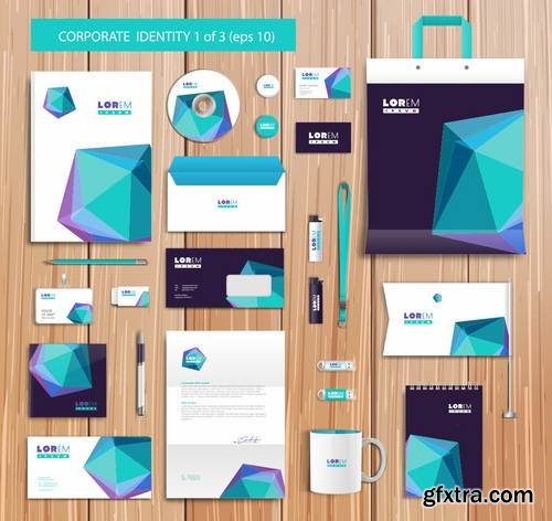 Stock Vector - Corporate Id Design Templates, 25EPS