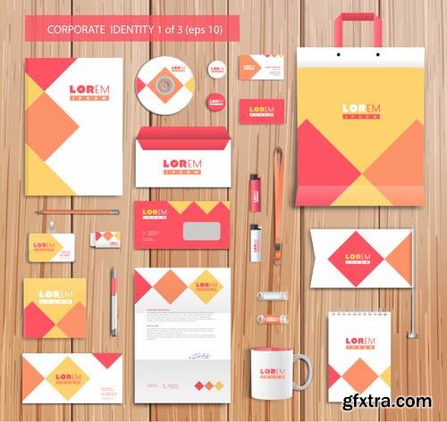 Stock Vector - Corporate Id Design Templates, 25EPS