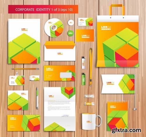 Stock Vector - Corporate Id Design Templates, 25EPS