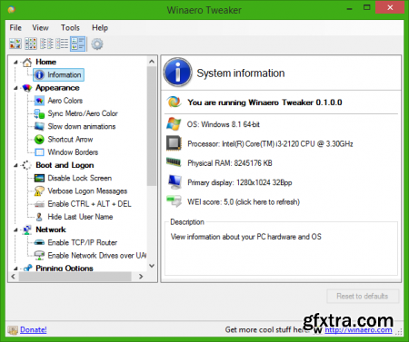 Winaero Tweaker v0.1.0.0 Portable