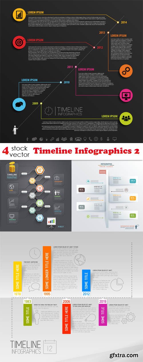 Vectors - Timeline Infographics 2