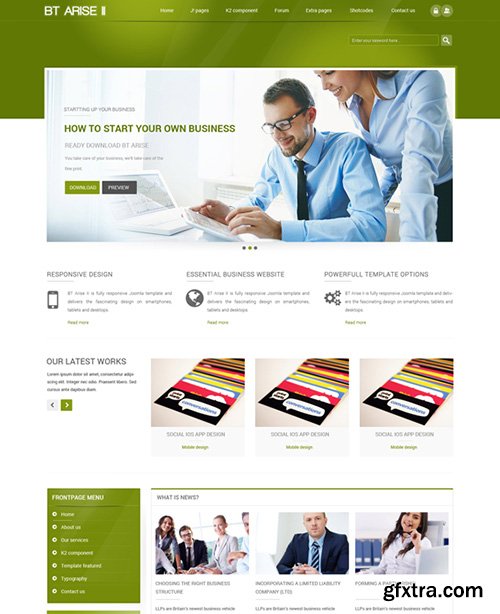 BowThemes - BT Arise II v1.0 - Awesome multi-purpose Joomla 2.5 & 3.x template