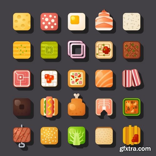 Collection of different icons 11-25 Eps