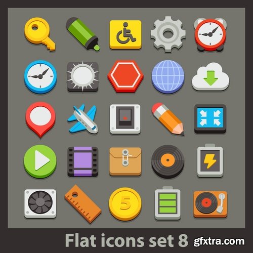 Collection of different icons 11-25 Eps