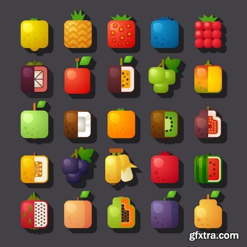 Collection of different icons 11-25 Eps