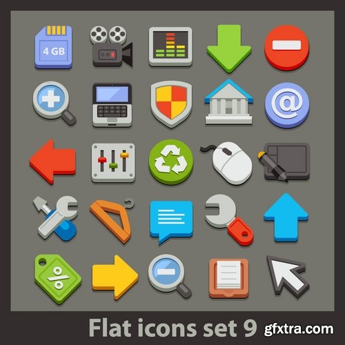 Collection of different icons 11-25 Eps