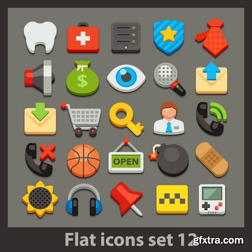 Collection of different icons 11-25 Eps