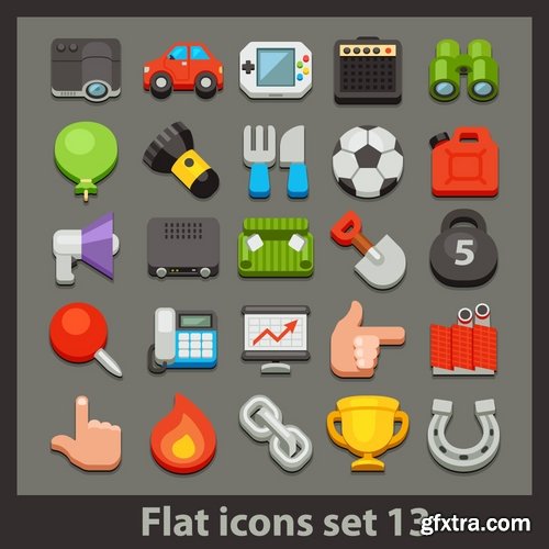 Collection of different icons 11-25 Eps