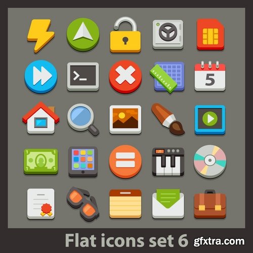 Collection of different icons 11-25 Eps