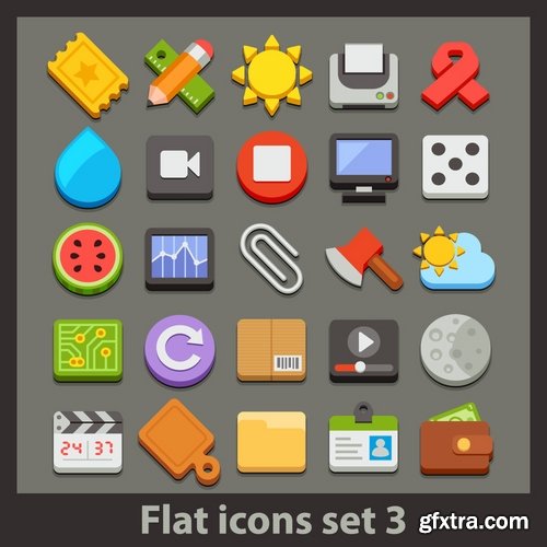 Collection of different icons 11-25 Eps