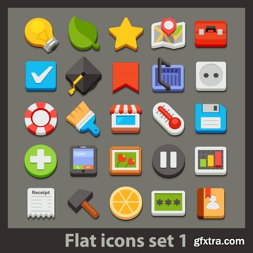 Collection of different icons 11-25 Eps