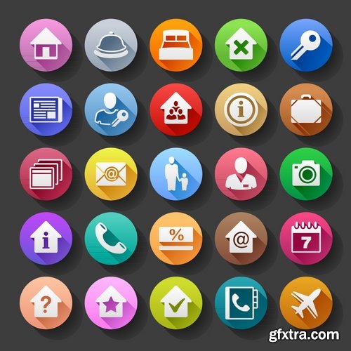 Collection of different icons 11-25 Eps