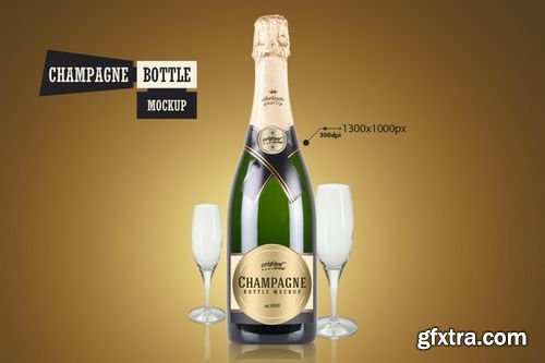 Champagne Bottle - Mockup - CM 217239