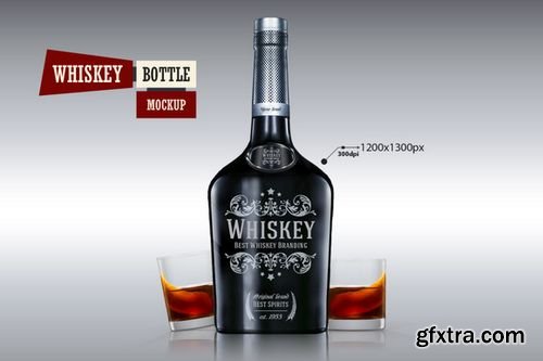 Whiskey Bottle - Mockup - CM 217260