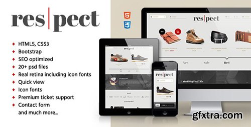 ThemeForest - Respect - Edgy Shop / Blog HTML Template - RIP