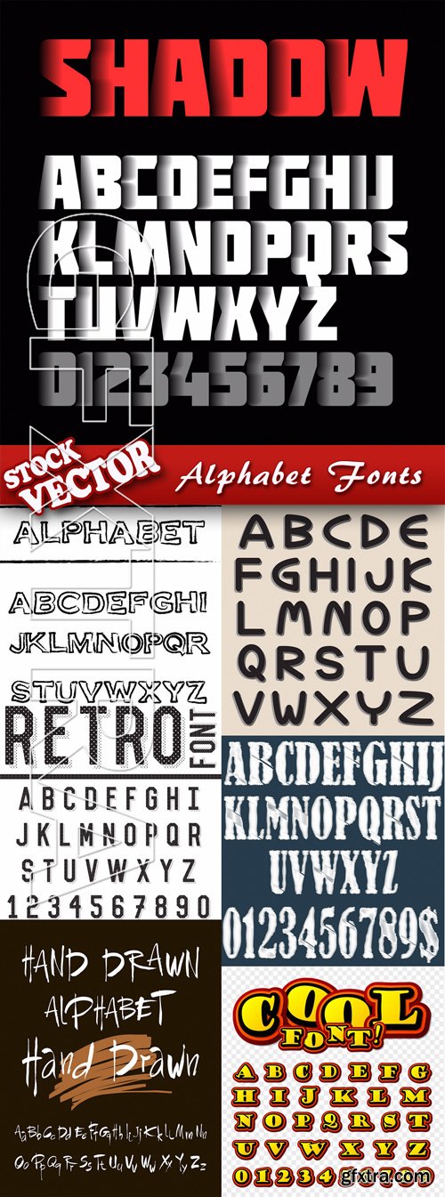 Stock Vector - Alphabet Fonts