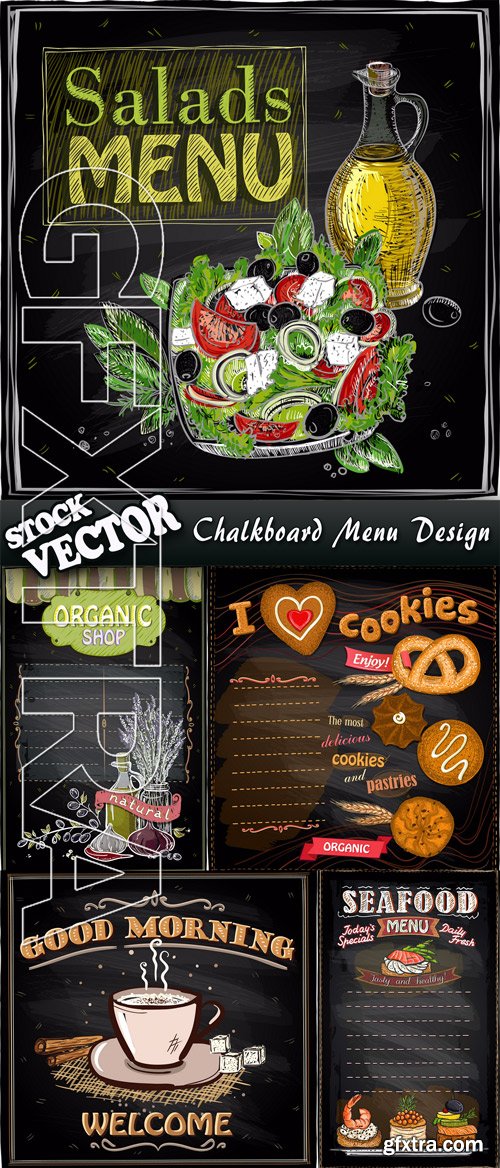 Stock Vector - Chalkboard Menu Design