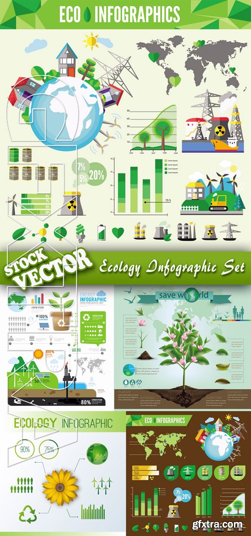 Stock Vector - Ecology Infographic Set