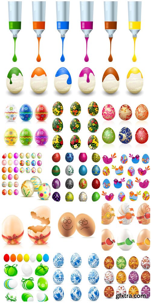 Easter eggs vector graphics