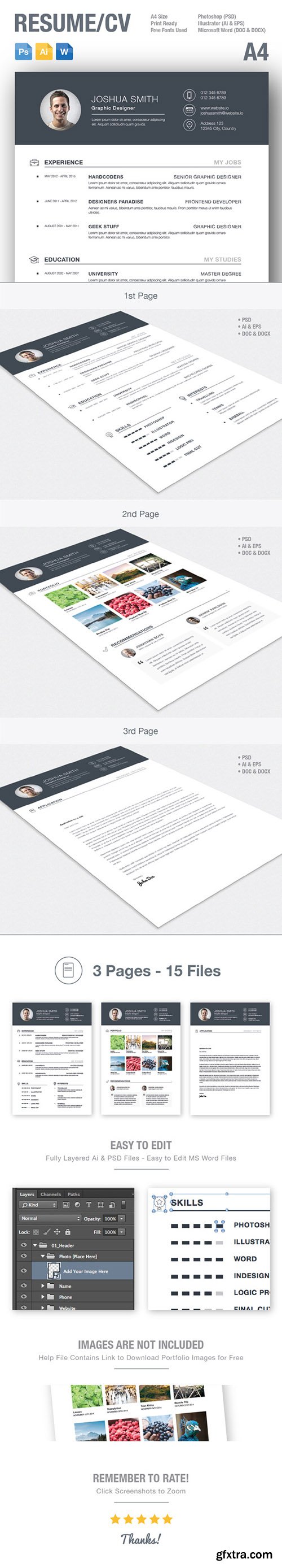 CM - Resume & CV Template AI | PSD | DOCX 217037