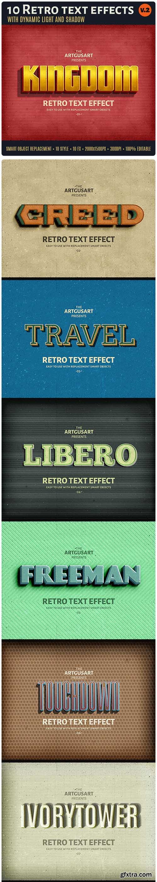 GraphicRiver 10 Retro Text Effect v.2 10692122