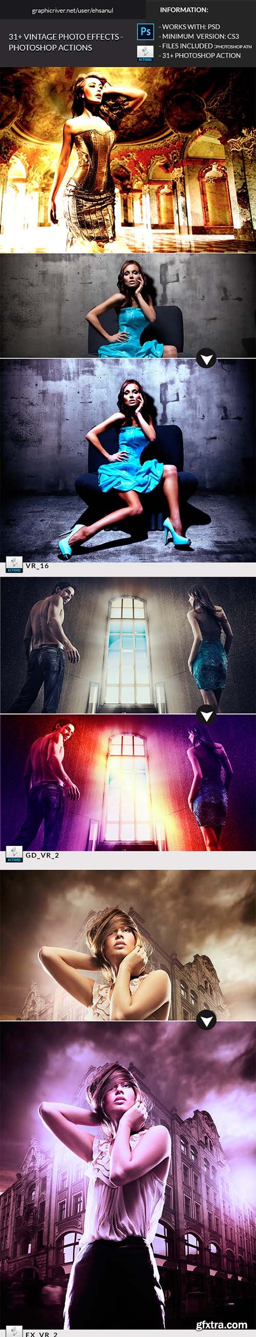 GraphicRiver 31 Vintage Photo Effects Photoshop Actions 10691087