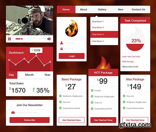 PSD Web Design - Hot UI Kit 2015