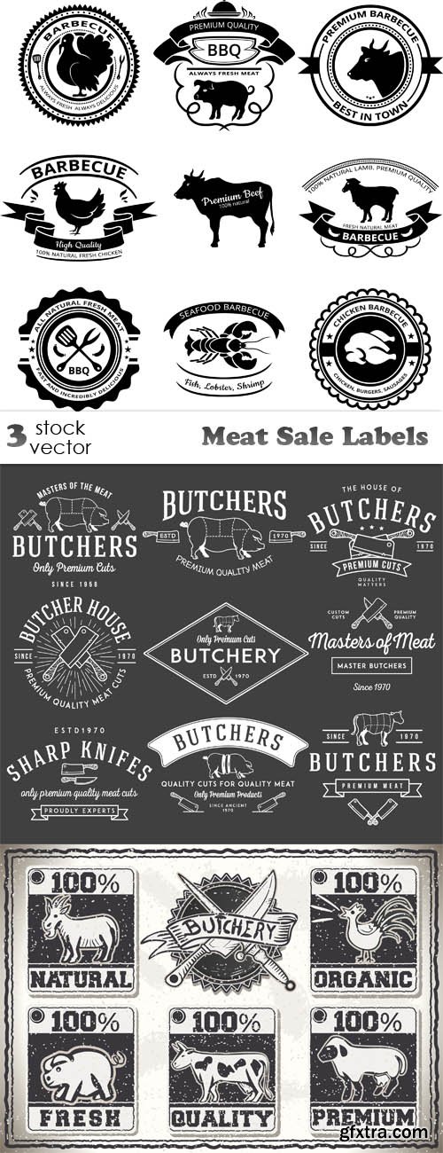 Vectors - Meat Sale Labels