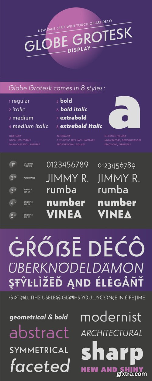 Globe Grotesk Display Font Family $265