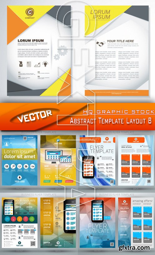 Stock Vector - Abstract Template Layout 8