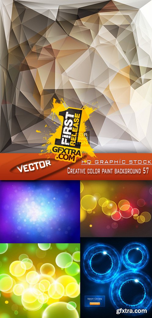 Stock Vector - Creative color paint background 57