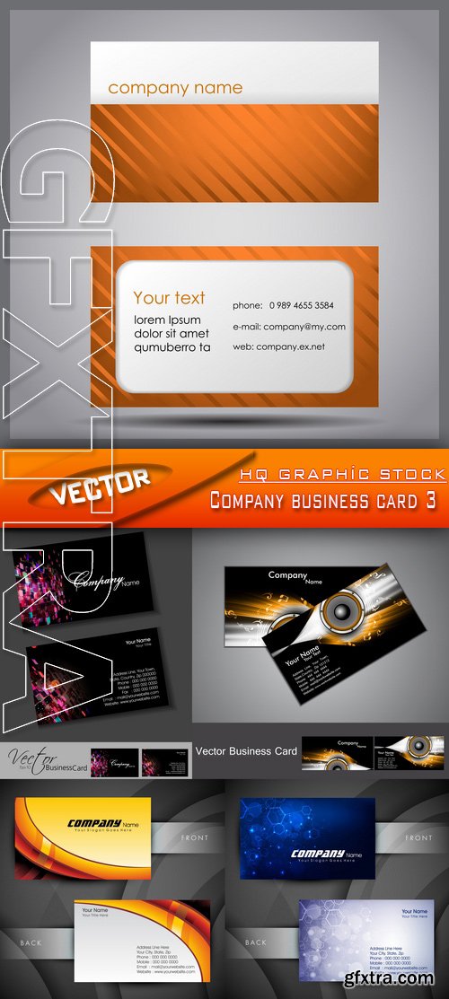 Stock Vector - Company business card 3