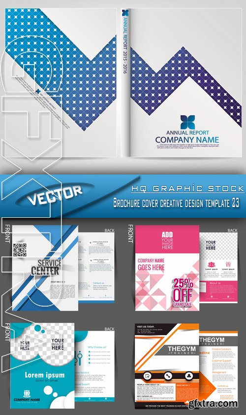 Stock Vector - Brochure cover creative design template 23