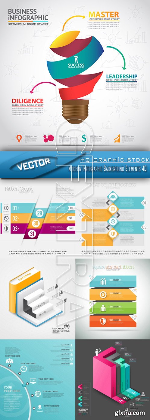 Stock Vector - Modern Infographic Background Elements 40