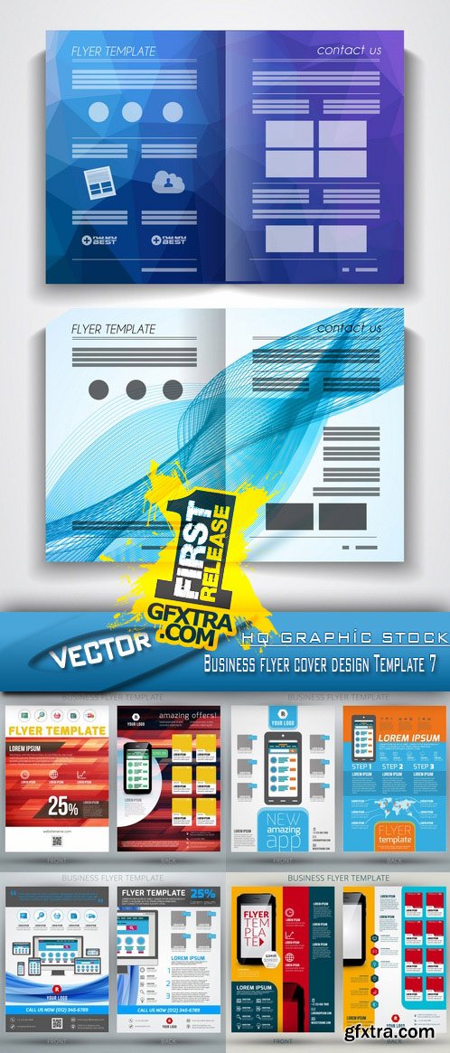 Stock Vector - Business flyer cover design Template 7