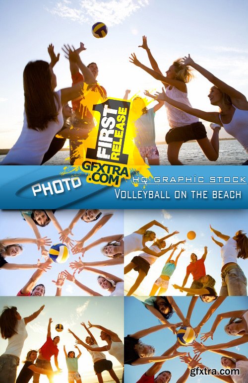 Stock Photo - Volleyball on the beach