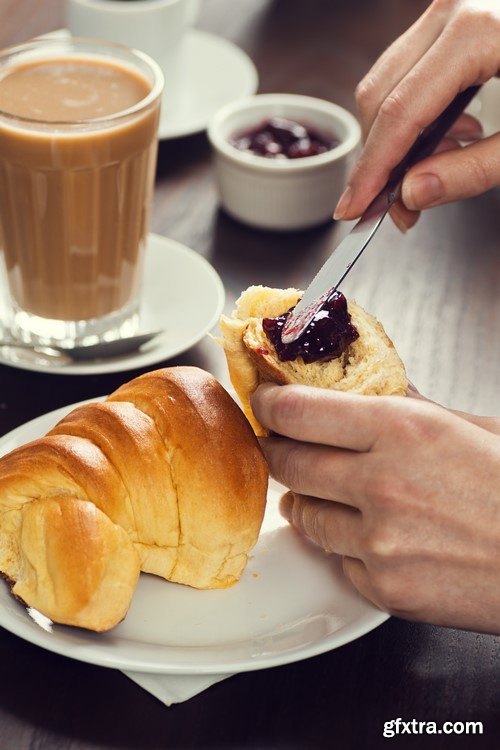 Croissant and a cup of coffee - 10x JPEG