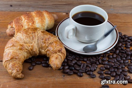 Croissant and a cup of coffee - 10x JPEG