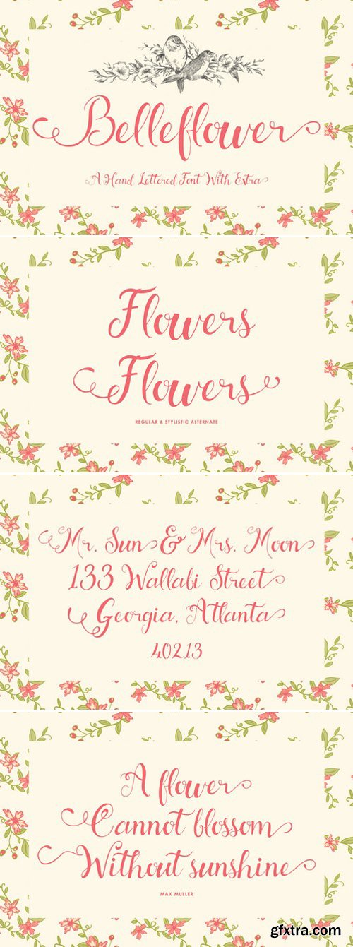 CM - Belleflower Typeface