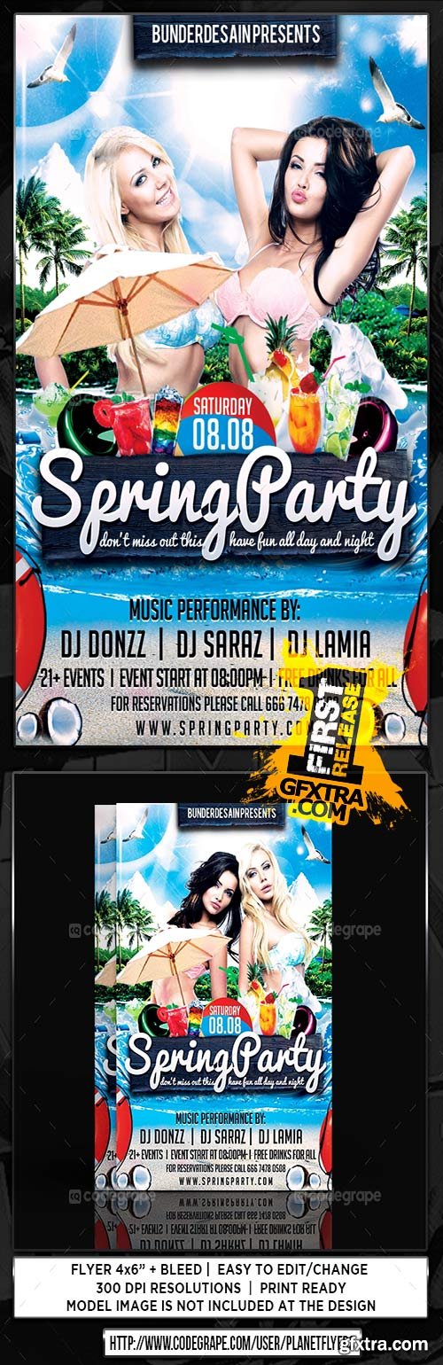 CodeGrape - Spring Party Flyer 5449